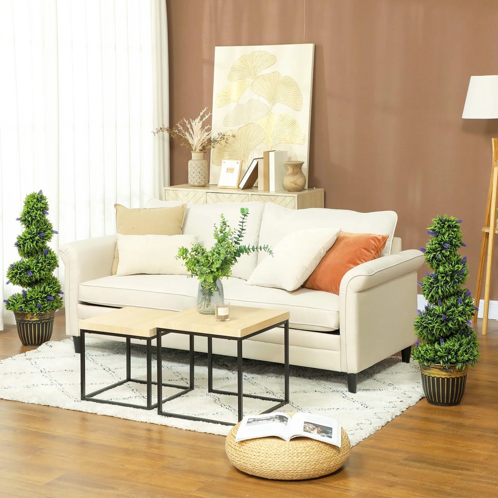 HOMCOM Set de Două Plante Artificiale Lavandă 90 cm | Aosom Romania