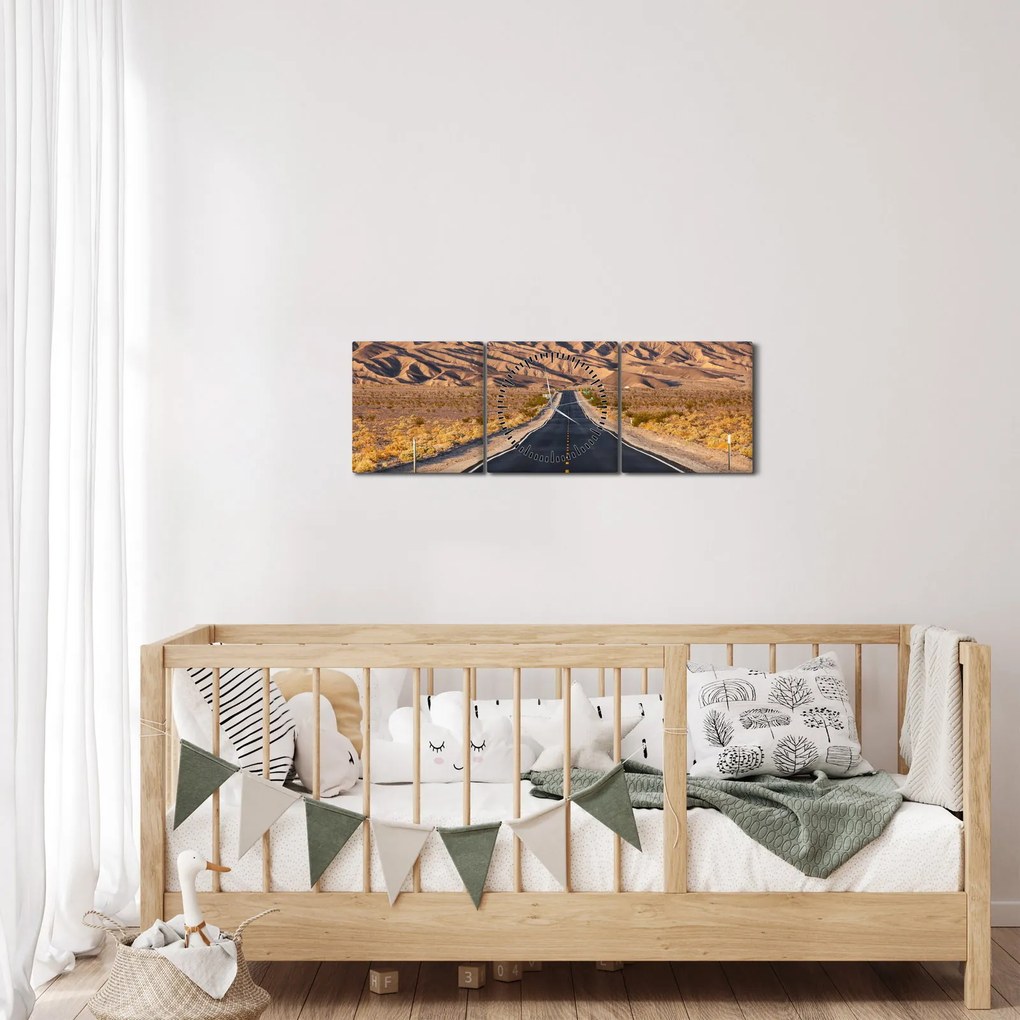Tablou - Death Valley, Kalifornie, USA (cu ceas) (90x30 cm)