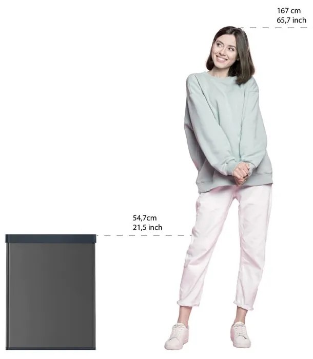 Coș de gunoi gri de reciclat din plastic reciclat 54 l Verto Recycle – Curver