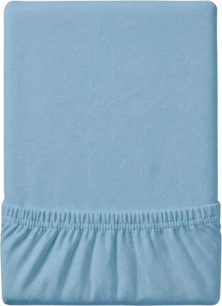 Cearsaf Jersey EXCLUSIVE cu elastic 180 x 200 cm albastru deschis Gramaj (densitatea fibrelor): Lux (190 g/m2)