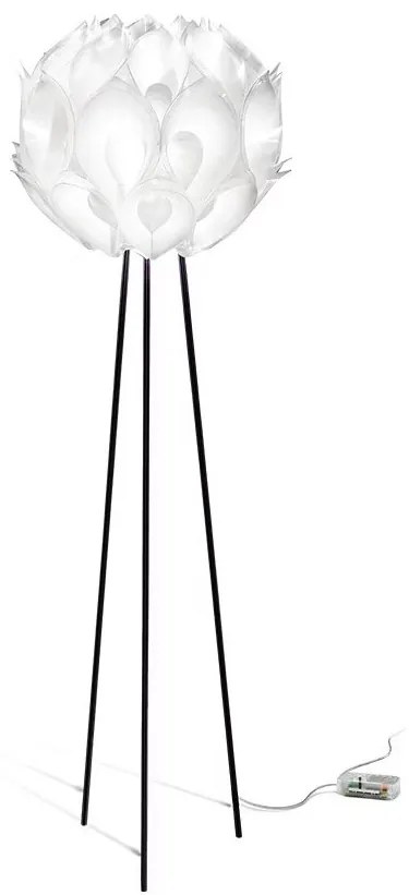 Lampadar cu trepied realizat manual Flora White