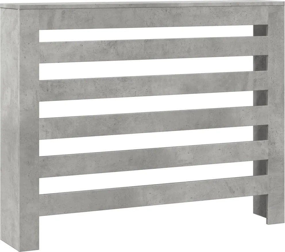 vidaXL Mască pentru calorifer, gri beton, 104x20x82 cm, lemn prelucrat