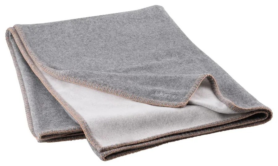 Pătură gri din amestesc de lână 145x200 cm Ahwi – Blomus