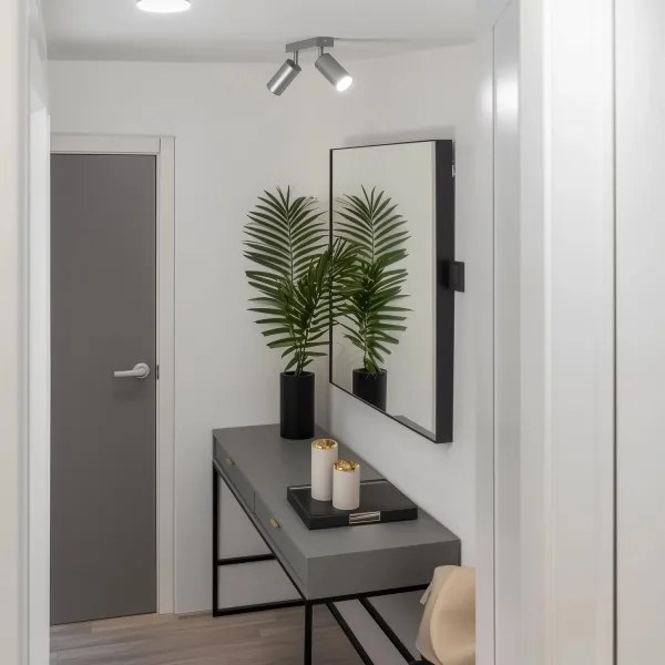 Spot pentru baie Brilagi SELE 2xGU10/30W/230V IP44 argintiu