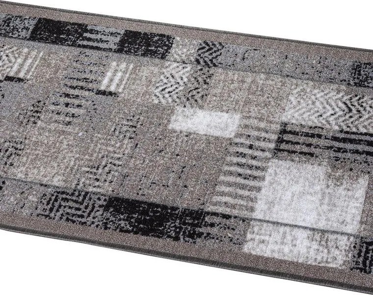 decoDoma Covor runner Patchwork gri 67 x 250 cm