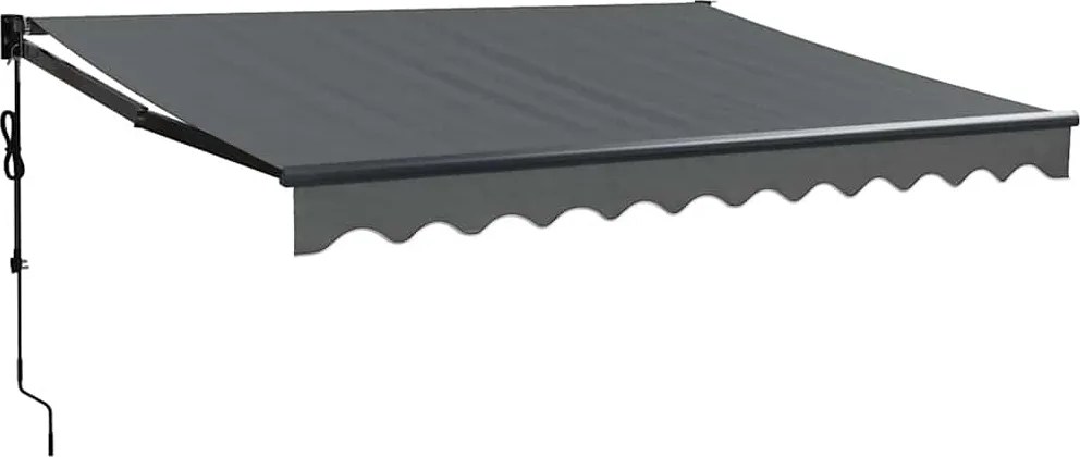 vidaXL Copertină automată retractabilă, antracit, 3,5x2,5 m