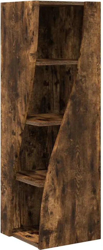 vidaXL Dulap de colț Stejar fumuriu 32x32x102cm Lemn compozit