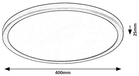 Plafonieră LED Rabalux 71097 GONZALO LED/36W/230V d. 40 cm negru