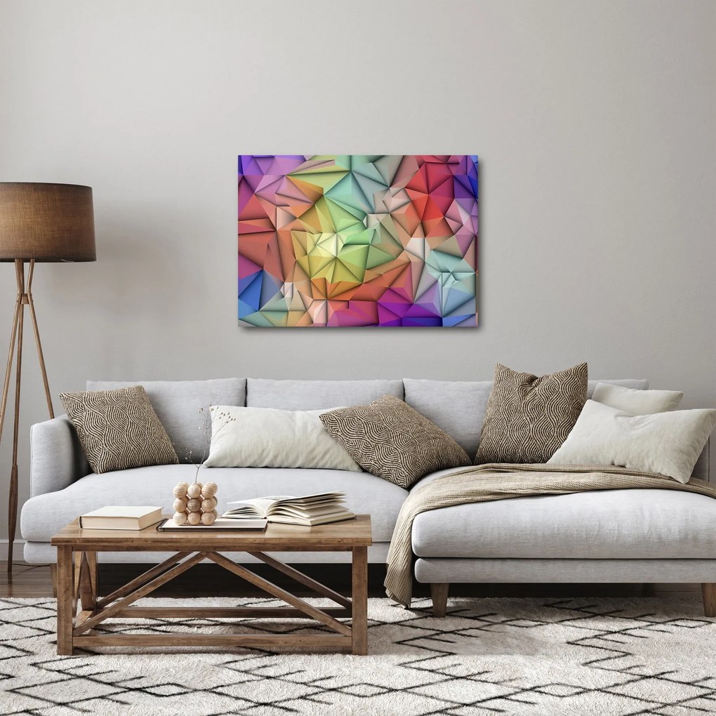 Tablou - Abstracția poligonală (70x50 cm)