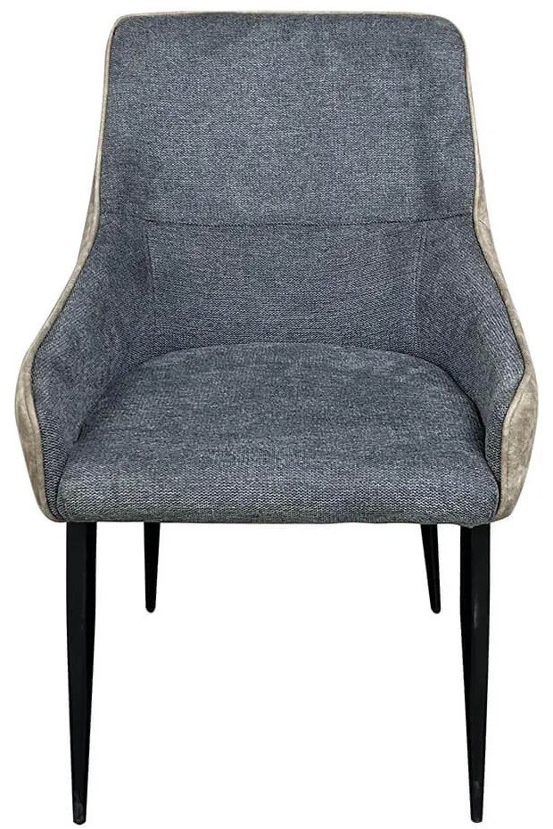 Set de 2 scaune Teddy cu culori inversate, bej-gri / gri-bej