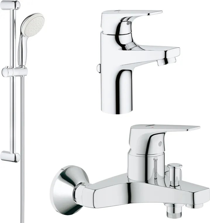 Pachet baterii baie 3 in 1 Grohe Bauflow S (23751000,23756000, 27853003 ).