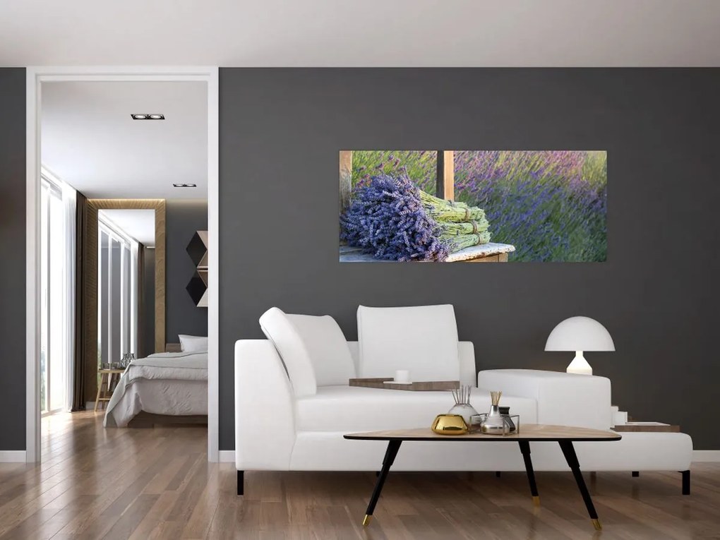 Tablou - Buchețele de lavandă (120x50 cm)