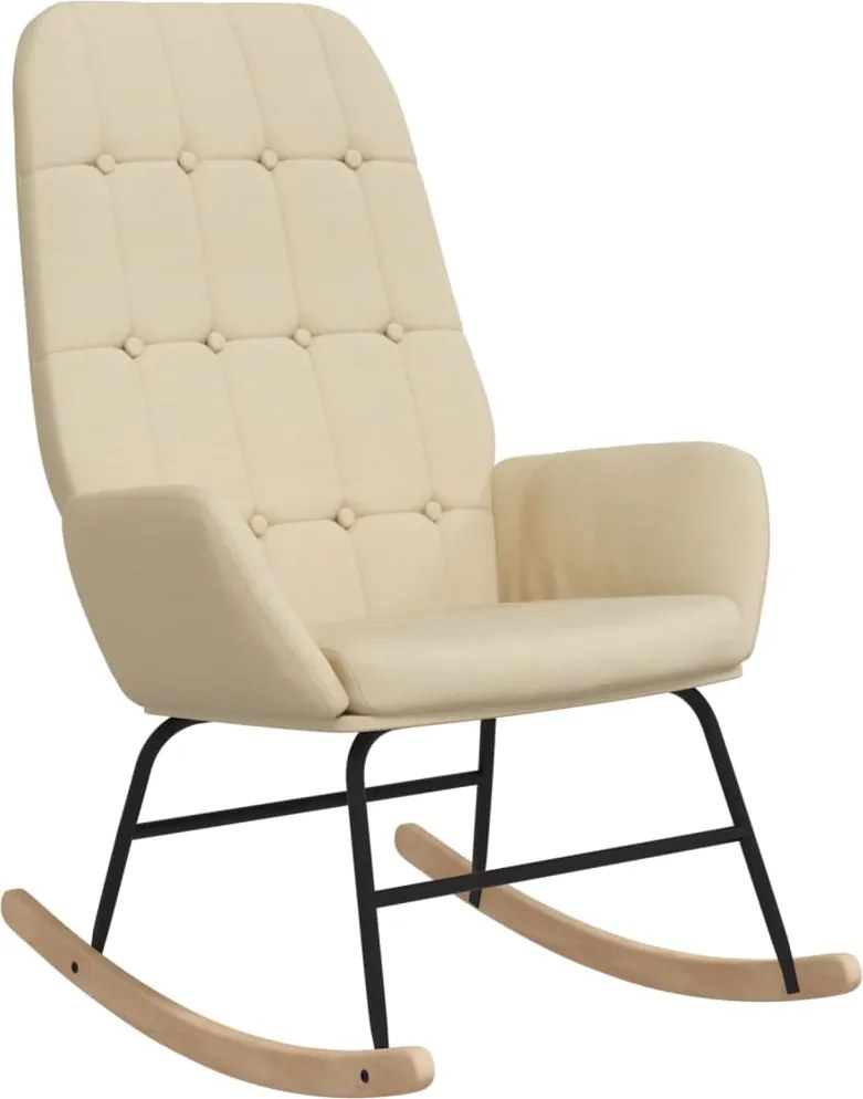 vidaXL Scaun balansoar, crem, material textil