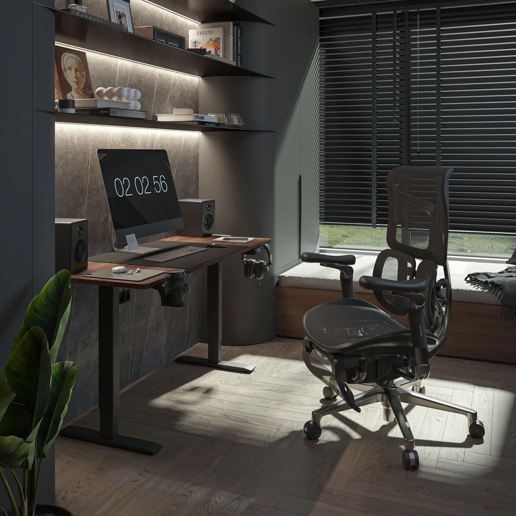 Scaun de birou ergonomic BRAVE V-Kinetic: negru