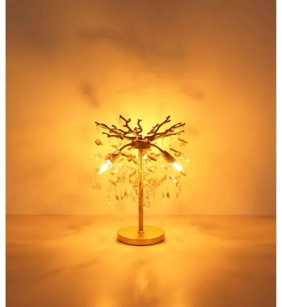 Globo 64138TG - Lampă de masă QUEENA, 3xE14/40W/230V, aurie