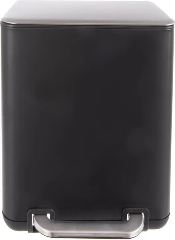 Coș de gunoi negru cu pedală din oțel inoxidabil 6 l Black – Orion