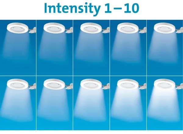 Lampă LED dimabilă de masă cu lupă Extol LED/8W/5V 2900/4500/7500K alb