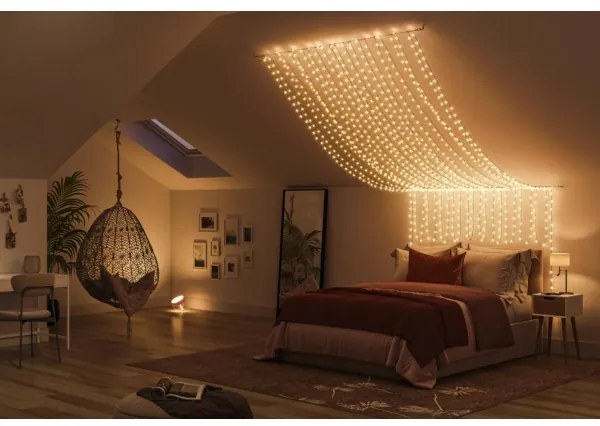 Instalație LED RGBW dimabilă de exterior de Crăciun HUE WACA 500xLED 44,4 m IP54