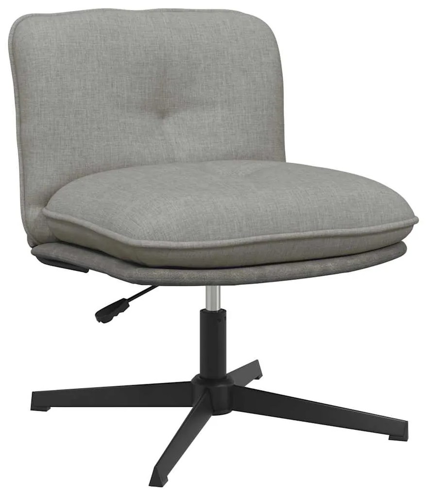 vidaXL Scaun de birou pivotant, gri deschis, material textil
