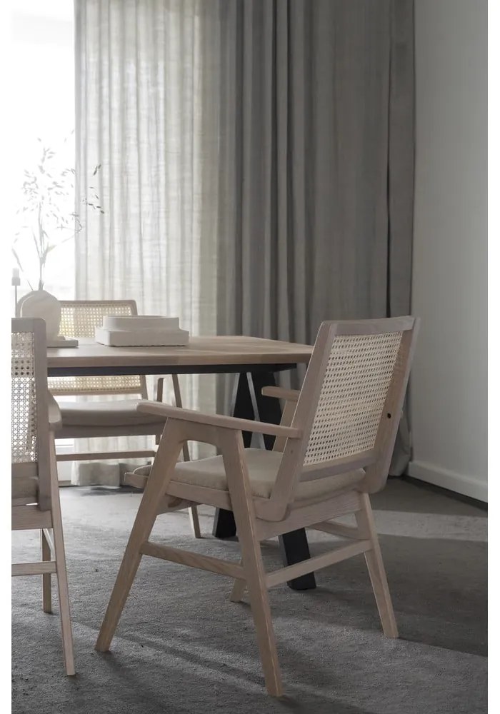 Masă de dining extensibilă cu blat din lemn de stejar 170x100 cm Carradale - Rowico