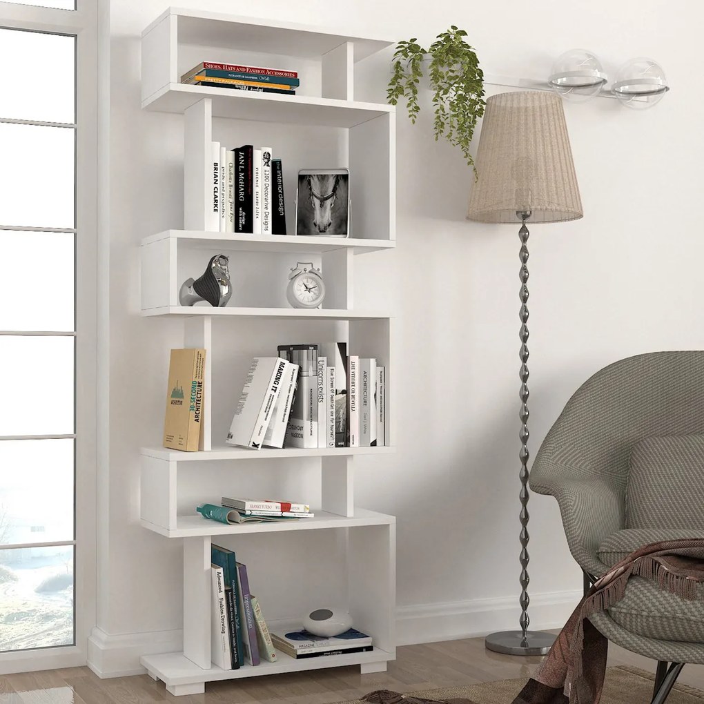Bloc de bibliotecă alb