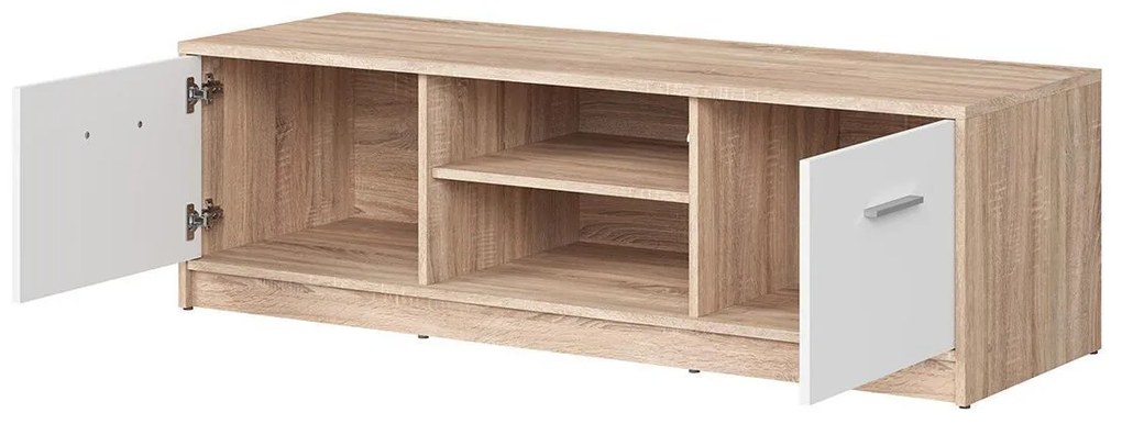 Masă TV Nepo Plus 28 (stejar sonoma + alb) . 1098390