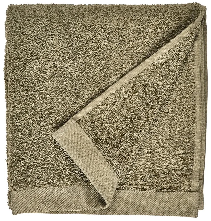 Prosop din bumbac froté Södahl, 100 x 50 cm, verde olive