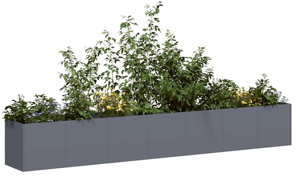 vidaXL Jardinieră Antracit 280x40x40 cm Oțel laminat la rece