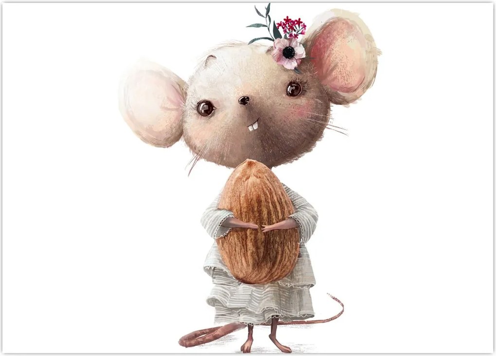 Tablou pe sticlă - Animăluț în acuarelă N⁰2 (70x50 cm)