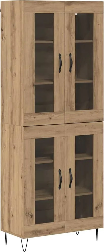 vidaXL Bufet Stejar Artizanal 69,5 x 34 x 180 cm Lemn compozit