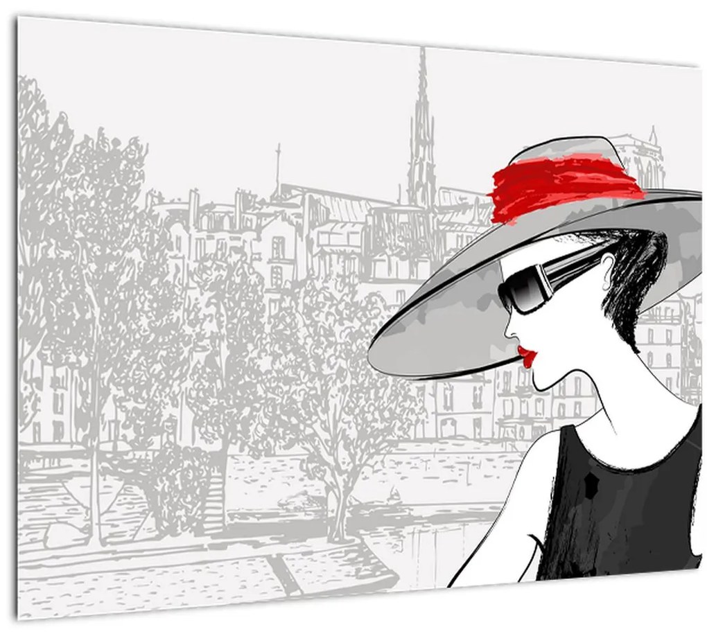Tablou - Doamna la oraș (70x50 cm)