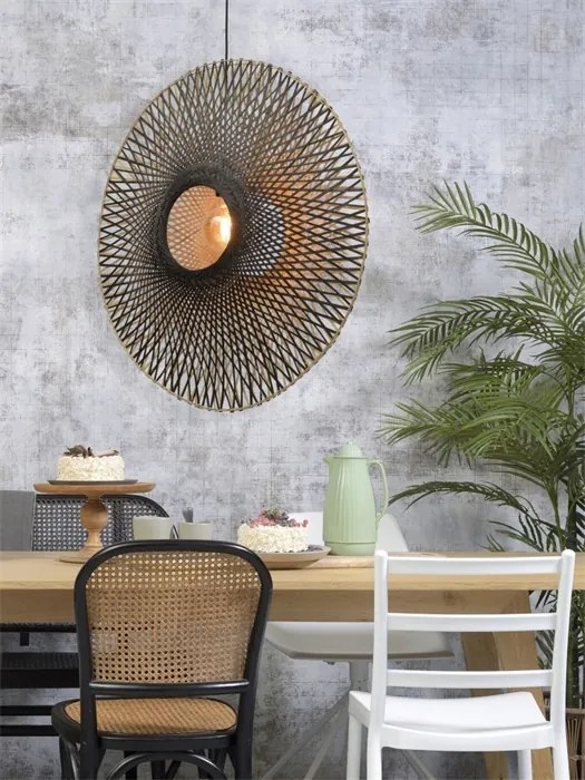 Lustra suspendata din bambus KALIMANTAN vertical L, 87cm