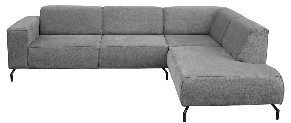 Coltar fix RICARDO D, cu arcuri, colt dreapta, gri, 275x210x78 cm