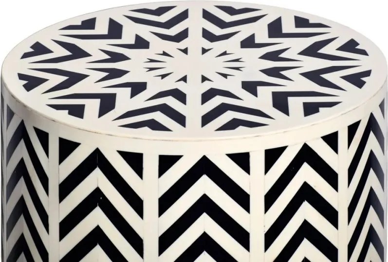 Masuta auxiliara design unicat Bone Inlay 45cm A-43660 VC