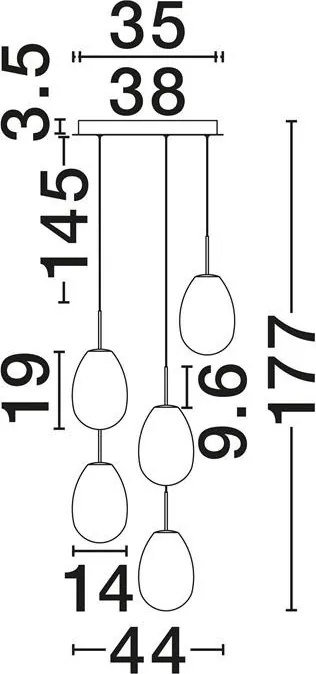 Lustra LED suspendata decorativa BRITA 5L