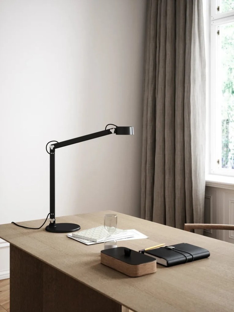 Lampa 3 in 1, lampa de birou sau aplica de perete moderna NOBU negru