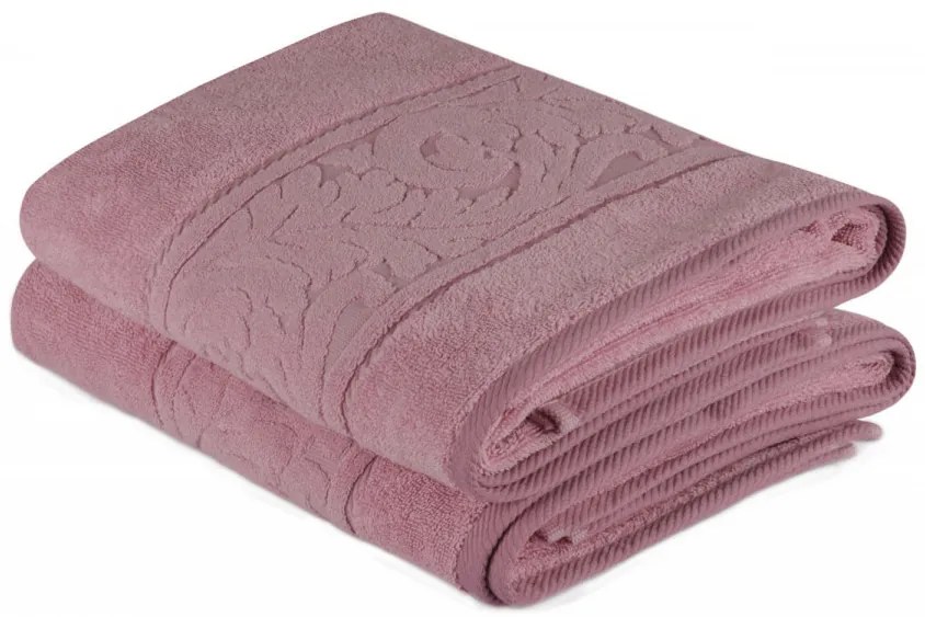 Set 2 Prosoape de Baie Sultan, 70x140 cm, 100% Bumbac, 560 gsm, Roz