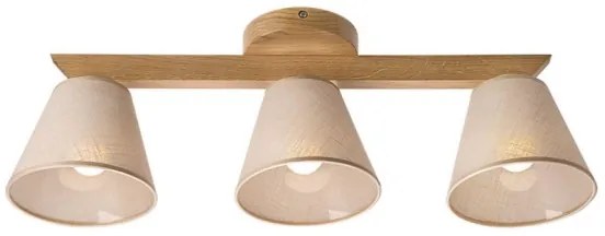 Lustr ANTONIO 3xE14/40W/230V, montaj plafon, stejar