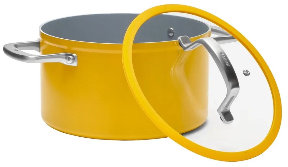 Oală cu capac/cu suprafață ceramică 5,5 l adecvată pentru plita cu inducție Meda 3.0 – FABINI