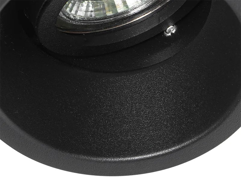 Set de 6 spoturi încastrate moderne negre, rotative și înclinabile - Alloy