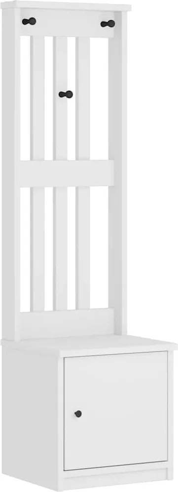 vidaXL Arborele „SANDNES” alb 45x40x159,5 cm lemn masiv de pin