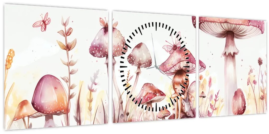 Tablou - Zâna Roz (cu ceas) (90x30 cm)