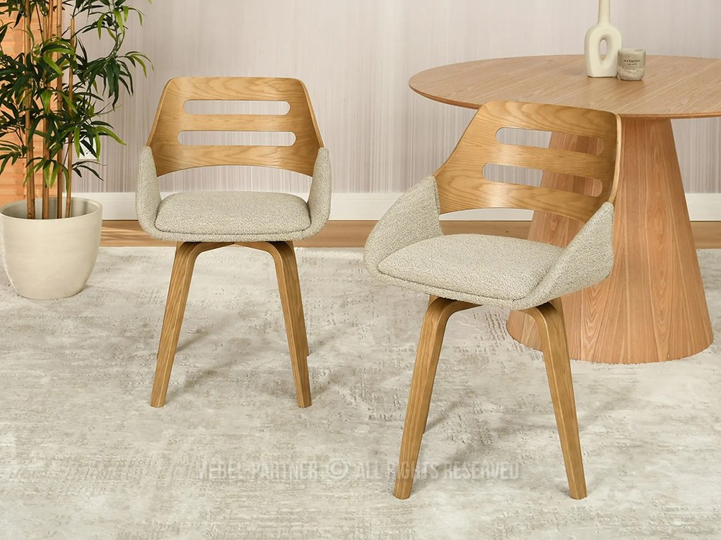 Scaun Theo K (bej + stejar). 1111280