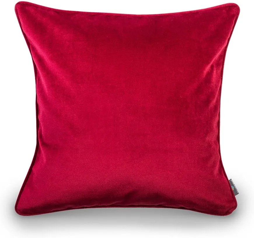 Față de pernă roșie WeLoveBeds Mystic Burgundy, 50 x 50 cm