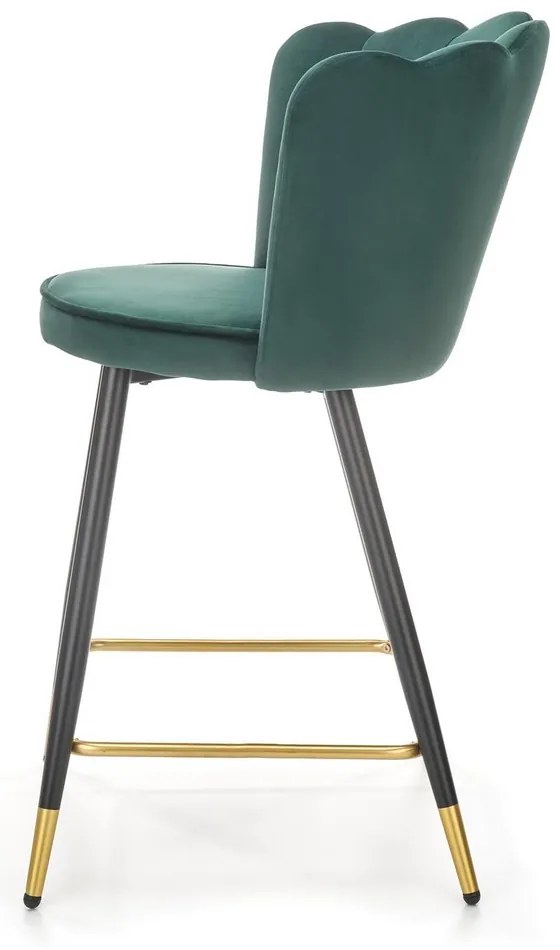 Scaun de bar Knox, verde/negru