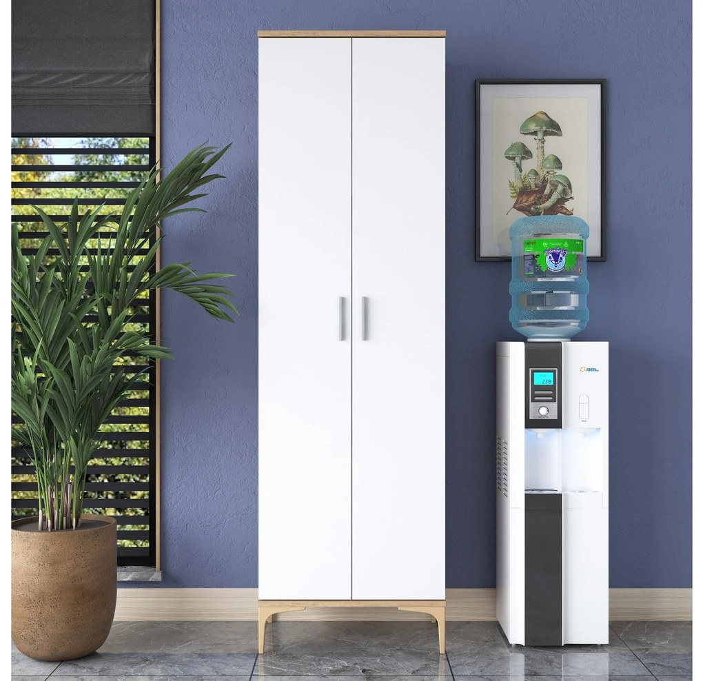 Dulap cu rafturi Jenaretta 2 (Nuc + alb). 1106728