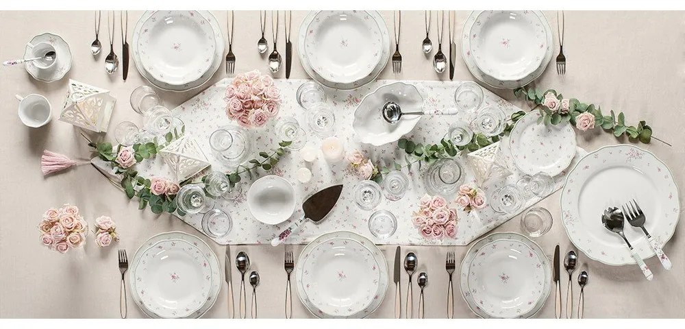 Decorațiune suspendată din porțelan Brandani Nonna Rosa, ø 20 cm