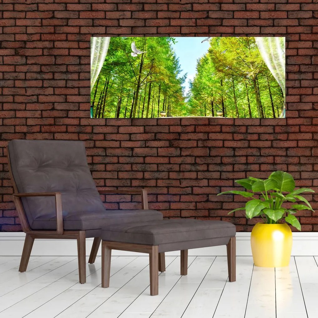 Tablou - Privire spre pădure (120x50 cm)