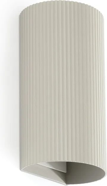 Aplica perete aluminiu striat gri, 2xGU10, SOLE round