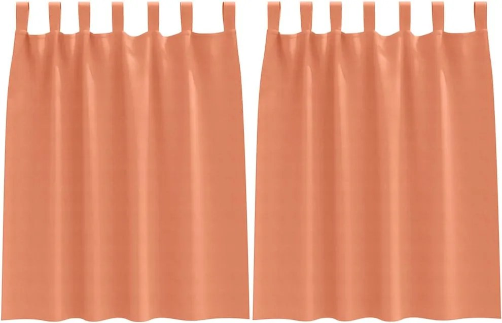 vidaXL Perdele Opaque cu Inel 2 pcs Terracota 140 x 140 cm Poliester